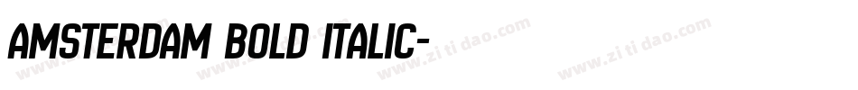 Amsterdam Bold Italic字体转换